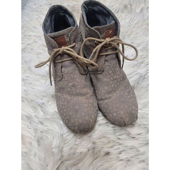 Toms Moroccan Desert Wedge Bootie, Women's 9 - Picture 2 of 6